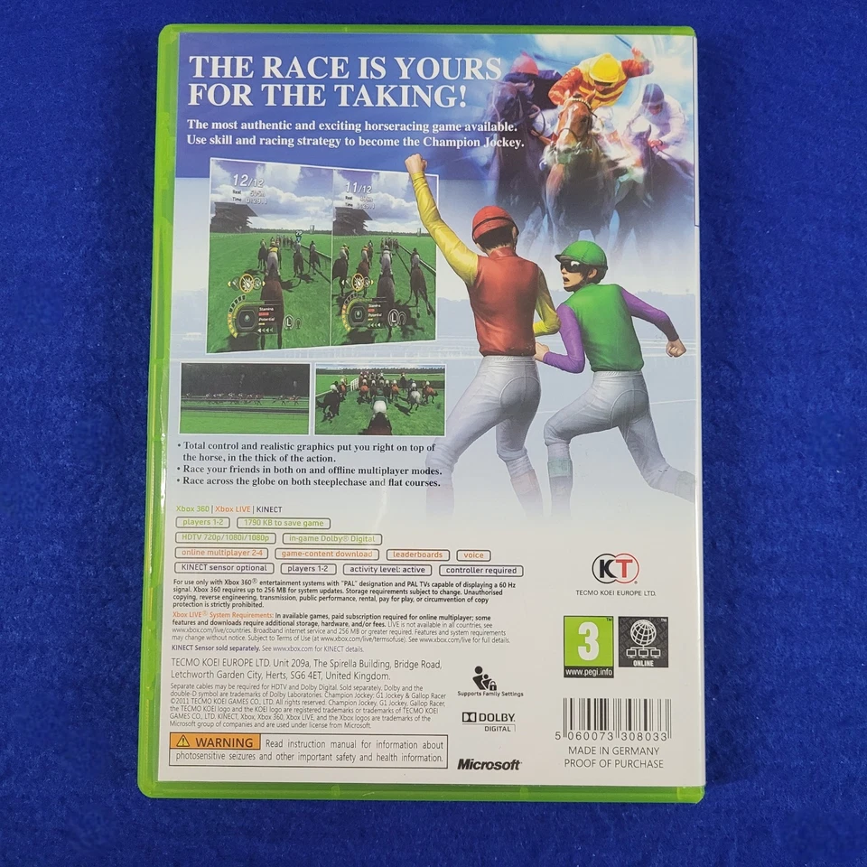xbox 360 CHAMPION JOCKEY G1 Jockey & Gallop Racer Horse Racing PAL UK EXCLUSIVE - Image 3 of 4