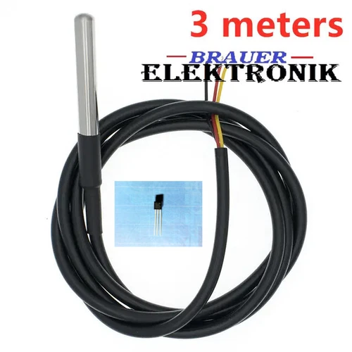  DS18B20 Digitaler Temperaturfühler Temperatursensor für Arduino mit Metall Rohr