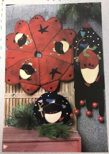 Reets' Lumpen zu Stichen "Schneemann Tanz" ungeschnitten Handarbeit Schnittmuster Baum Rock - Bild 3 von 5