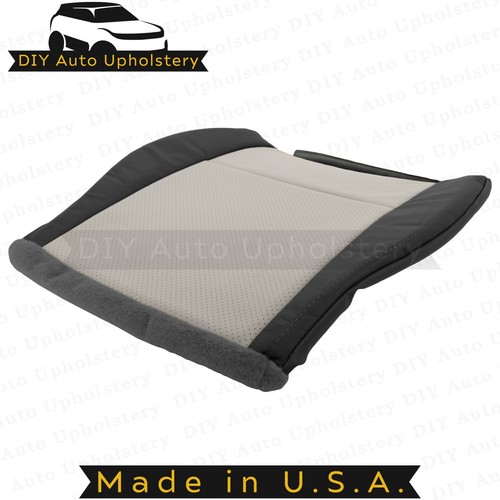 2008-2010 For Jeep Grand Cherokee Driver Bottom Leather Seat Cover 2Tone Gray - Picture 3 of 8