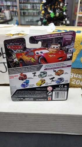 NIB 2013 CORA COPPER RSN RACING SPORTS NETWORK DISNEY PIXAR CARS TOY 1/55 #6/8 - Picture 5 of 5