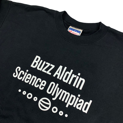 Buzz Aldrin Science Olympiad Men s Pullover Sweatshirt Black   Medium