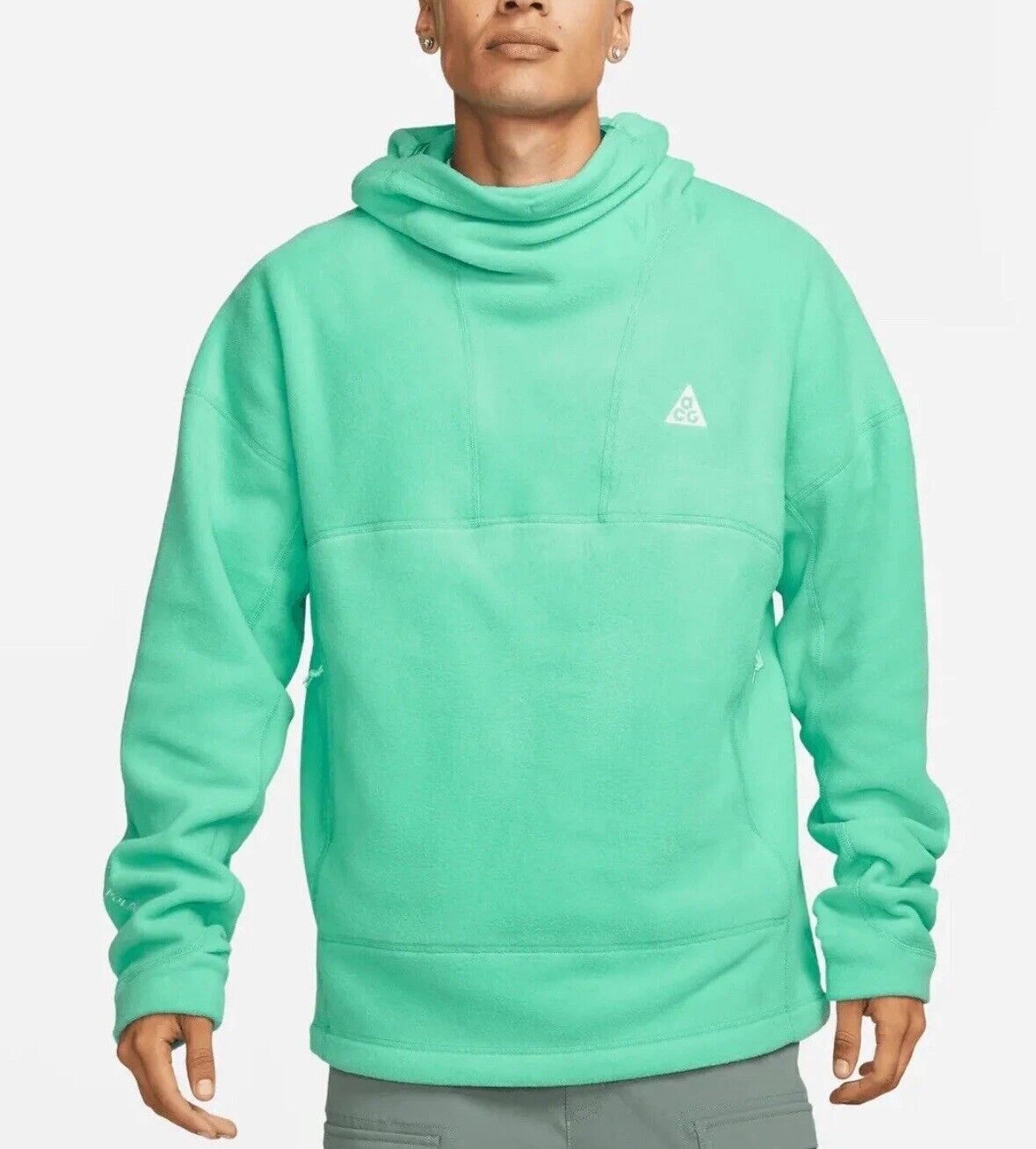 Nike Men’s ACG Therma-FIT ‘Wolf Tree’ Pullover Hoodie Green Sz M L XL DQ5779-369