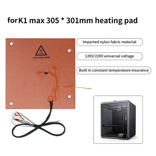 3D Drucker Heizkissen für Creality K1 Max Nylongewebe Dual Voltage Heizkissen - Bild 2 von 9