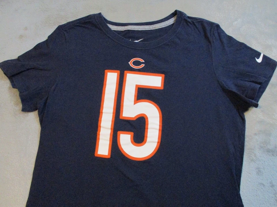Nike Chicago Bears Camisa Mujer XL Azul Naranja NFL Fútbol Brandon Marshall 15 Foto 2 de 4