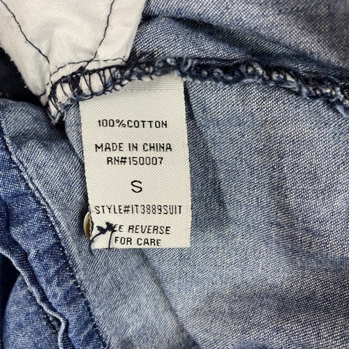 Edler U Chambray Strampler Damen klein Preppy Beach Coastal Fair Ranch Farm - Bild 11 von 13