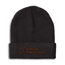 Beanies for Men American Quarter Horse Winter Hats for Women Acrylic Skull Cap