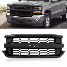 Front Grille Bumper Upper For 2016-2018 Chevrolet Silverado 1500 Black Mesh