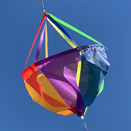 62" Rainbow Wind Spinner Windsock Kite Tail Colorful for Garden Yard Outdoor Kid - Picture 3 of 8
