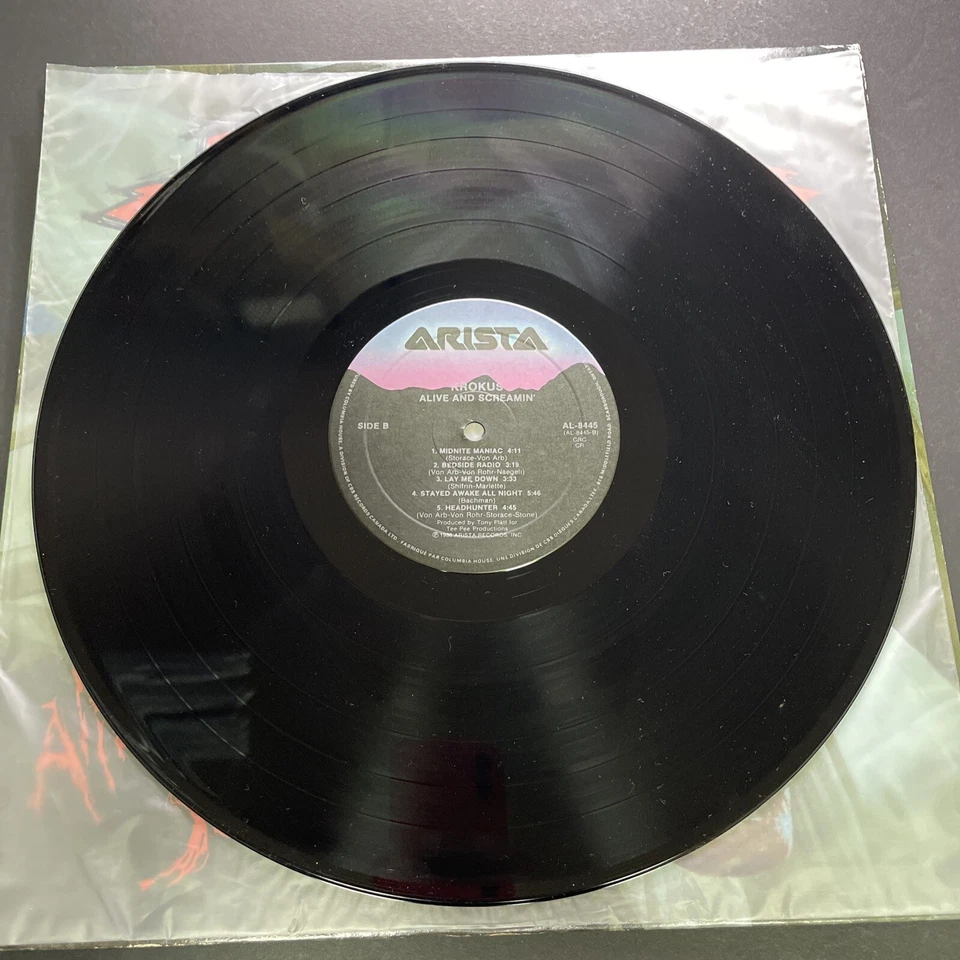 Krokus, Alive And Screamin' LP Vinyl Record Original 1986 Press Canada Import VG - Image 4 of 4