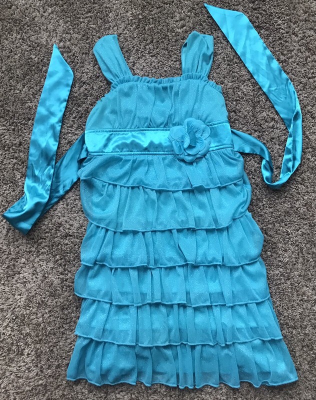 Girls Blue Sparkle Dress Size 10