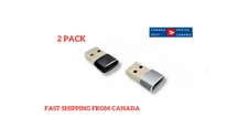 2 PACK USB C 3.1 Type C Female to USB Type A Male Port Converter Adapter