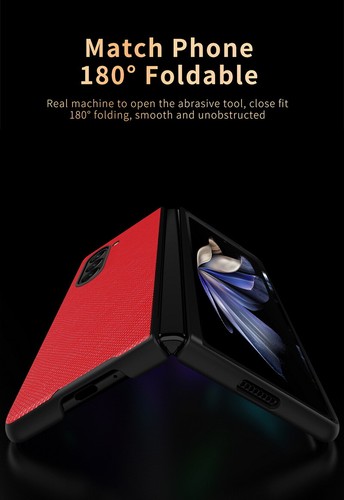 For Samsung Galaxy Z Fold 5 Shockproof Luxury PU Leather+Hardness PC Phone Case