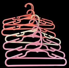 7 Plastic Hangers for Baby, Toddler, Kids, Children Clothes 11.5 x 6 inches 