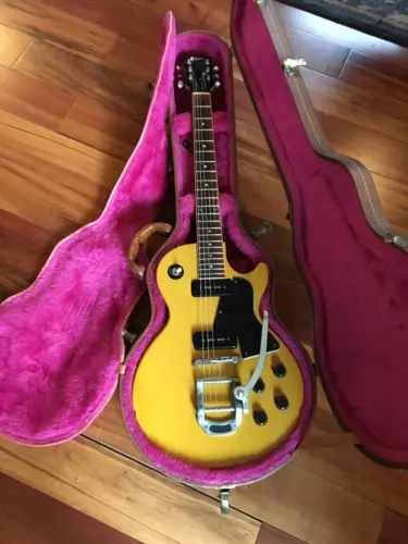 1989 '50s RI Gibson Les Paul Special Limed Mahogany TV Yellow Bigsby Wraparound