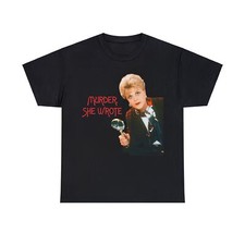 T-shirt unisex Murder She Wrote cotone pesante, Jessica Fletcher, Angela Lansbury