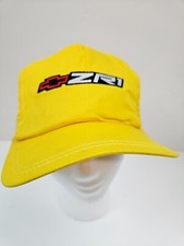 VTG ZR1 Chevrolet DEADSTOCK Adjustable Snapback Hat MADE IN USA Yellow Chevy