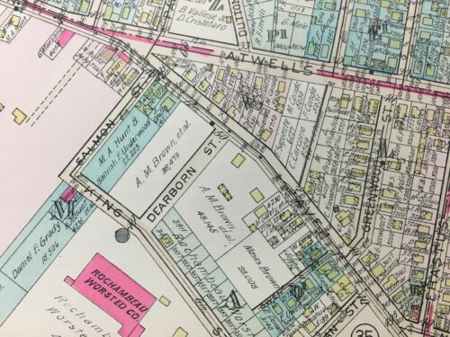 1926 OLNEYVILLE PROVIDENCE RI DYERVILLE POND-ERASTUS ST&CHALKSTONE AVE ATLAS KARTE - Bild 2 von 7