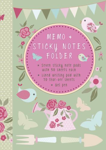 Memo and Sticky Notes Folder : Small Folder Containing 7 Sticky Notepads, a ...