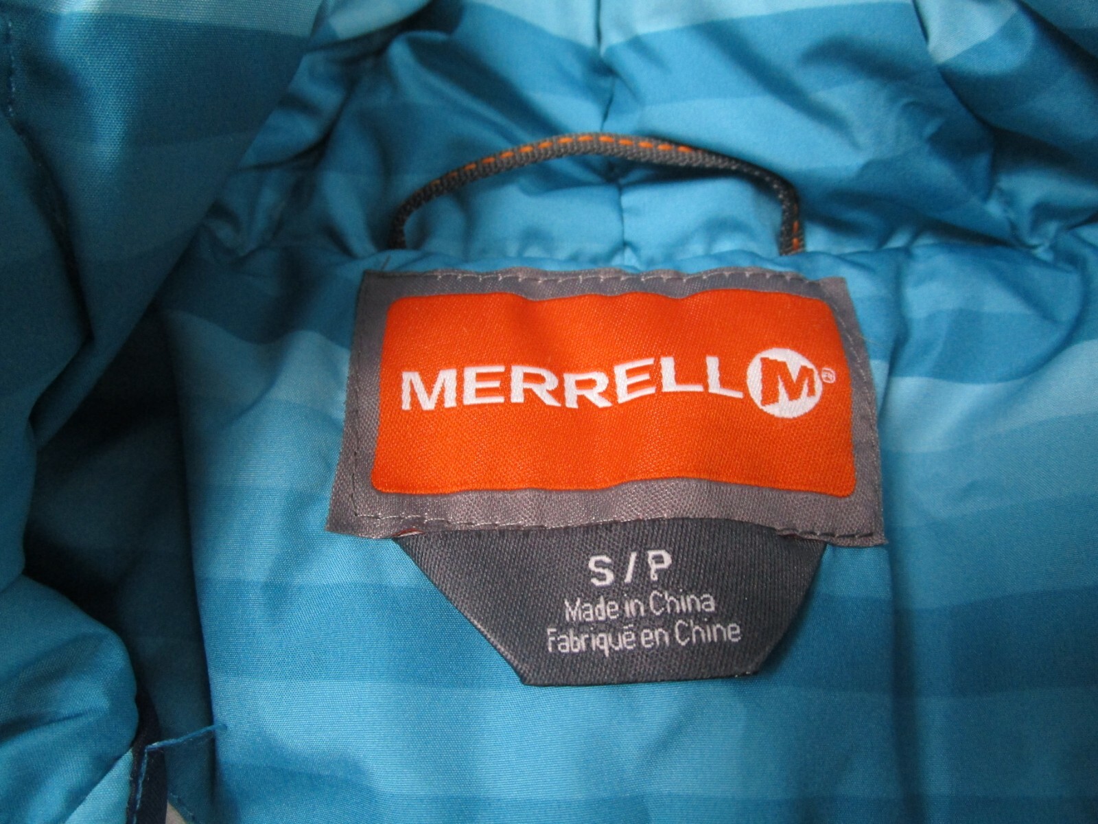 Merrell Down Jacket Womens Small Blue Striped Ful… - image 6
