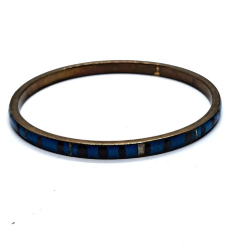 Embellished brass bangle stone or shell design glued on - Picture 3 of 4