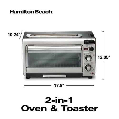 Hamilton Beach 2-in-1 Countertop Toaster Oven and Long Slot 2 Slice Toaster - Picture 8 of 8