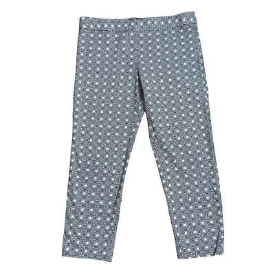 Amanda + Chelsea Pants Women s 8 Black & White Capri Business Stretchy Geometric