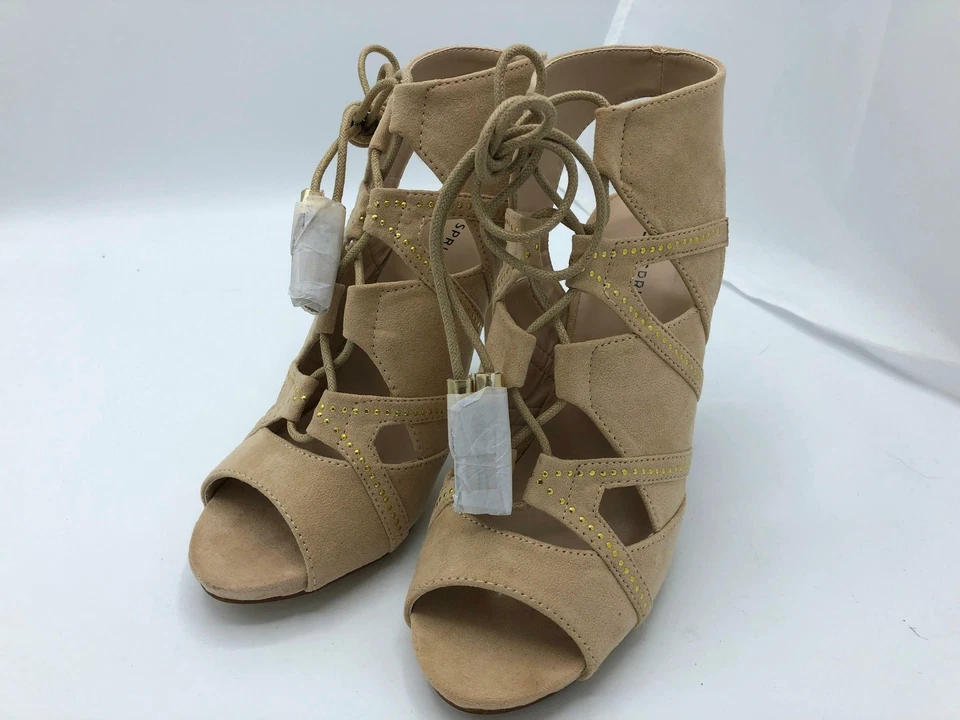 Call It Spring Duchess Faux Suede Dress Sandal (1992) Bone Size 7M - Image 2 of 4