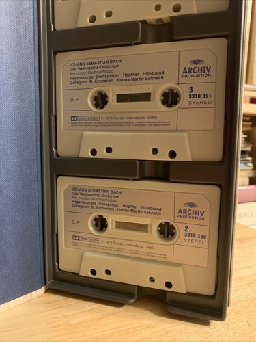 Vintage Bach Weihnachts Oratorium Christmas Oratorio 3 Cassette Box Set &Booklet - Picture 7 of 9