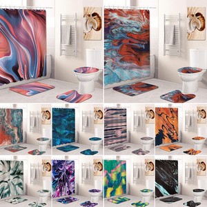 Duschvorhang Waschbar Bad Badewannenvorhang Badezimmer Bad/Toilette Pad