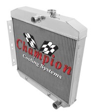 2 Row 1 Kr Champion Radiator For 1955 1956 Chevrolet Bel Air 6 Cyl Mount