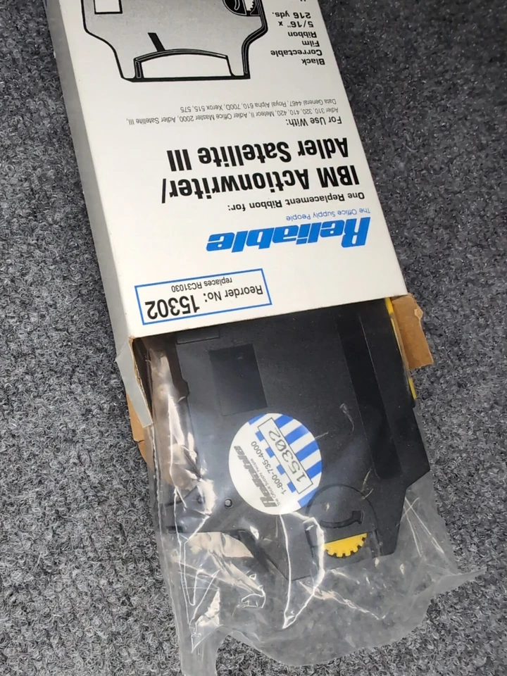 Reliable IBM Actionwriter/ Adler Satellite III Black Correctable Film Ribbon - Image 3 of 3