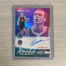 Alen Smailagić Golden St Warriors 19-20 Hoops Premium Stock Rookie Ink Autograph