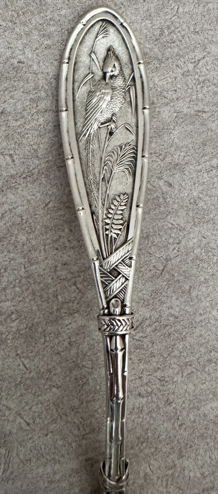 RARE STERLING WHITING AESTHETIC MOVEMENT JAPANESE OIERCED LADLE C 1875 CRISP!!! - Image 2 of 4