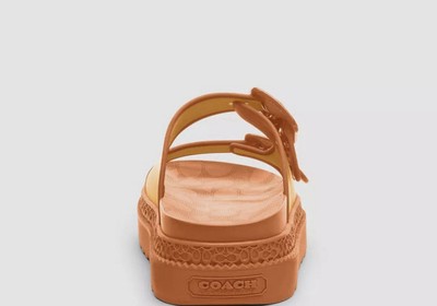 Coach Women's Lainey Rubber Sandal Size 6B Color Honeycomb