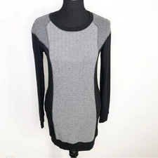 Michael Stars dress womens XS black gray herringbone knit tunic top classic