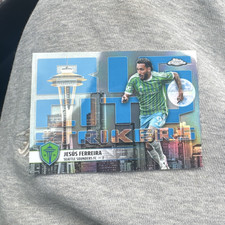 Topps Chrome Jesús Ferreira Rookie Insert Seattle Sounders FC Soccer Card. rookie card picture