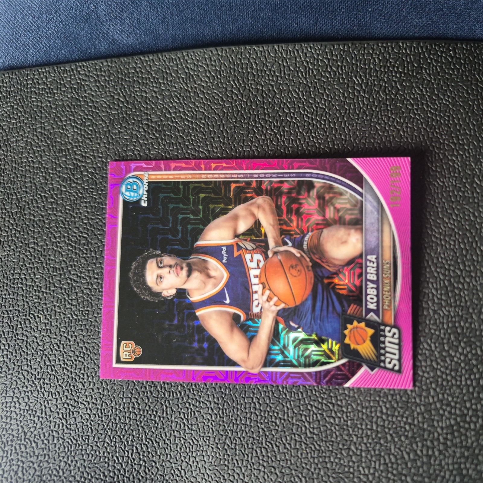 2025-26 Bowman Koby Brea Chrome RC Pink Mojo Refractor Rookie #/199 Suns