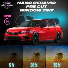 PreCut Window Tint Film for Civic Sedan 2022-2025 All Sides+Back 5%,20%,35%