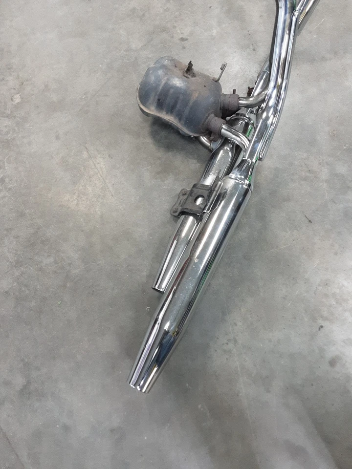 99 Kawasaki Vulcan 1500 VN1500 1999 colector de escape cabezal silenciador tubos BR-699 Foto 2 de 4