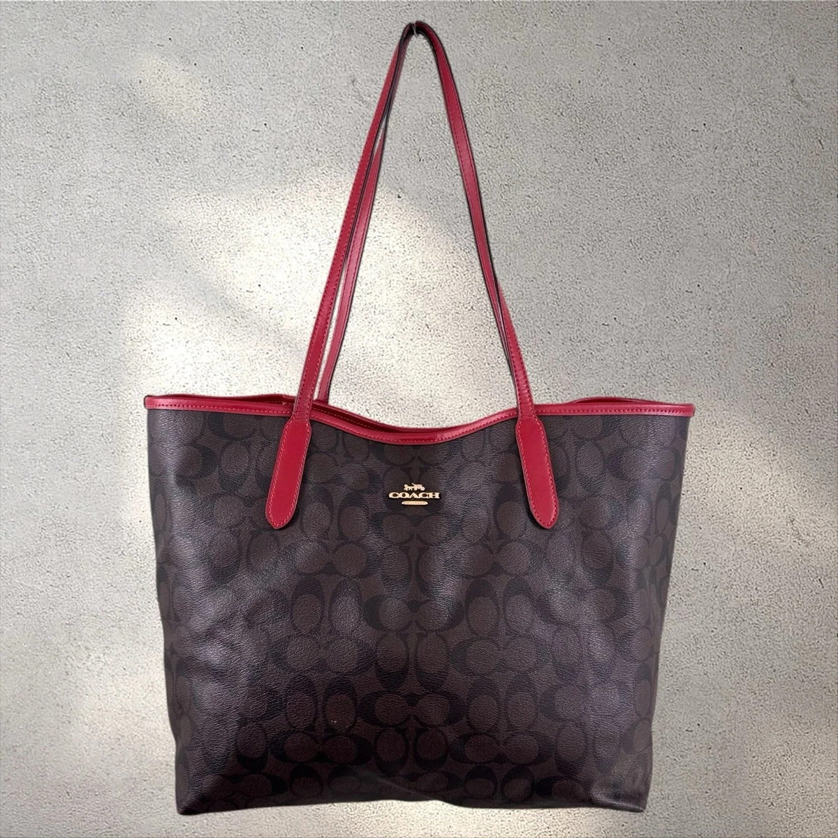 Coach Signature Red Tote for sale | eBay