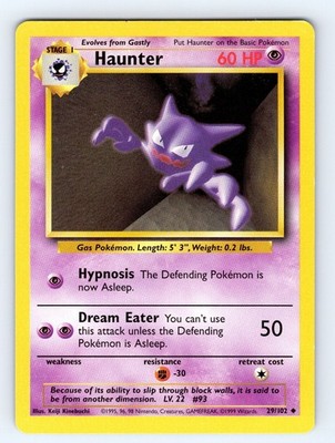 Haunter Uncommon Base Set 029/102 LP