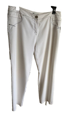 ALBERTO MAKALI POLYESTER/RAYON/SPANDEX BLEND LINED PANTS SIZE 14 PRE-OWNED