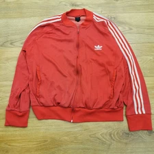 Adidas Track Jacket Mens M Medium Red SST Firebird Originals Trefoil Vintage