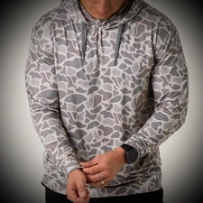 Burlebo Men’s Performance Hoodie – Lightweight XXL, Classic Deer Camo 