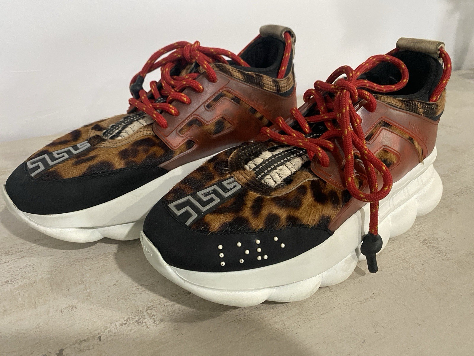 Versace Chain Reaction ‘Wild’ Leopard Pattern Sho… - image 1