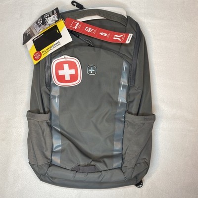 SWISSGEAR Discreet Travel Work Commuter Backpack Fits 15'' Laptop - Charcoal Gray