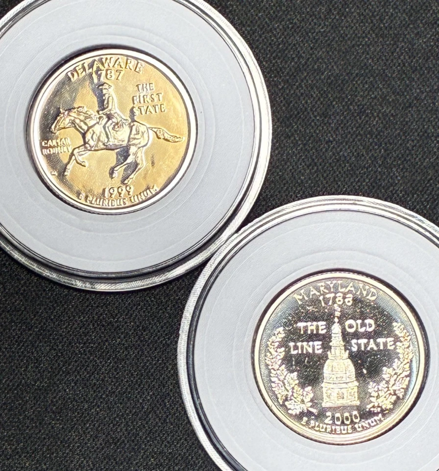 1999 Delaware/ 2000 Maryland UNC St Qtr 25c THE EXACT COINS SEEN IN THE PICTURE - Image 3 of 4