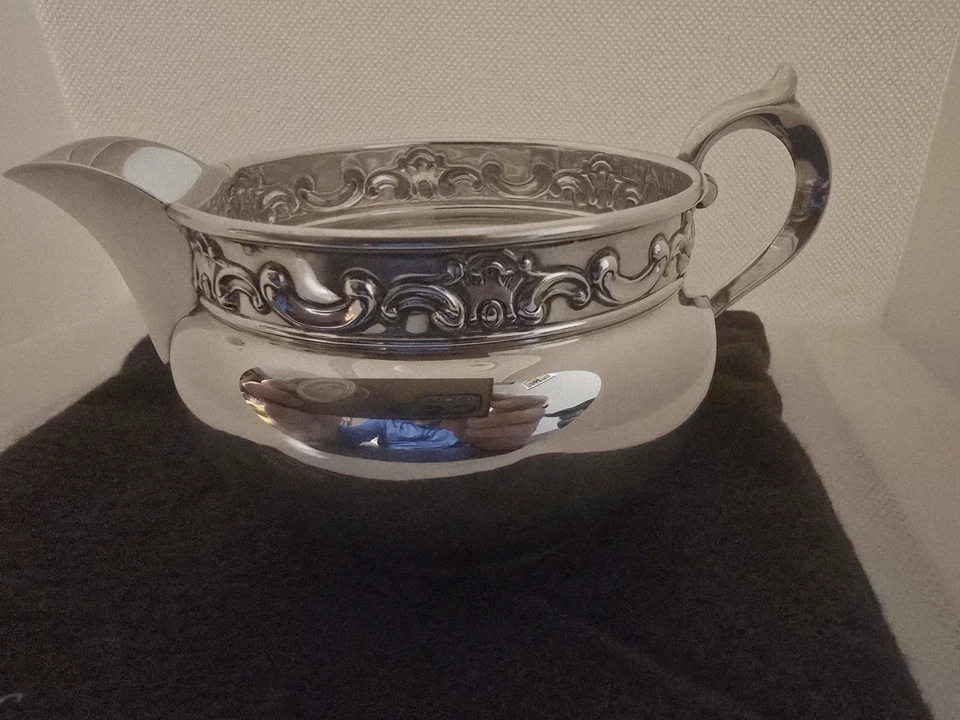 Juego de 2 piezas de azúcar y crema Gorham Strasbourg de plata esterlina 1132 y 1133 con paños Foto 3 de 4