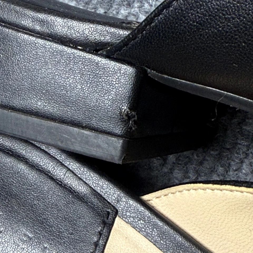 Alex Marie 黑色皮革链条口音尖头穆勒鞋 8M 码二手 — 第 4/4 张图片